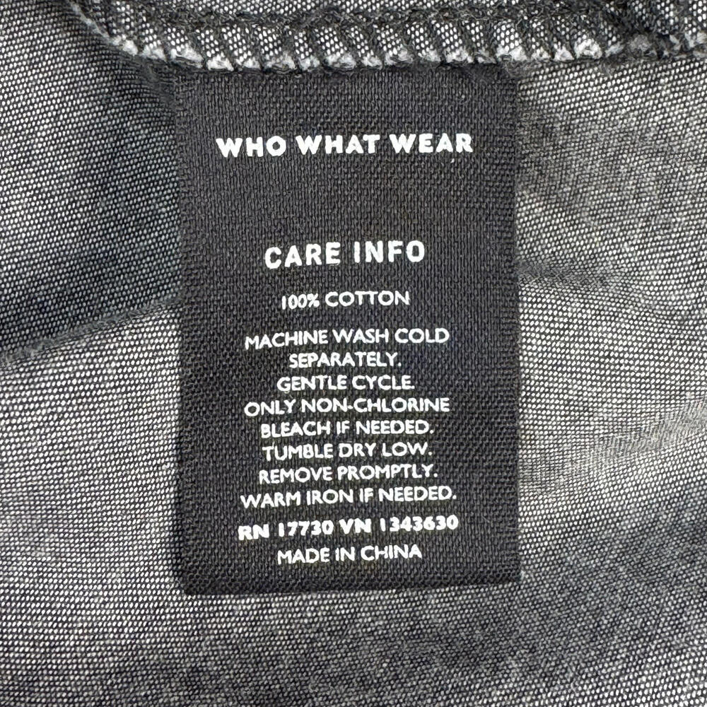 Who What Wear Women's Gray Denim Wrap Dress Size Large‎ - Picture 7 of 9